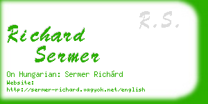 richard sermer business card